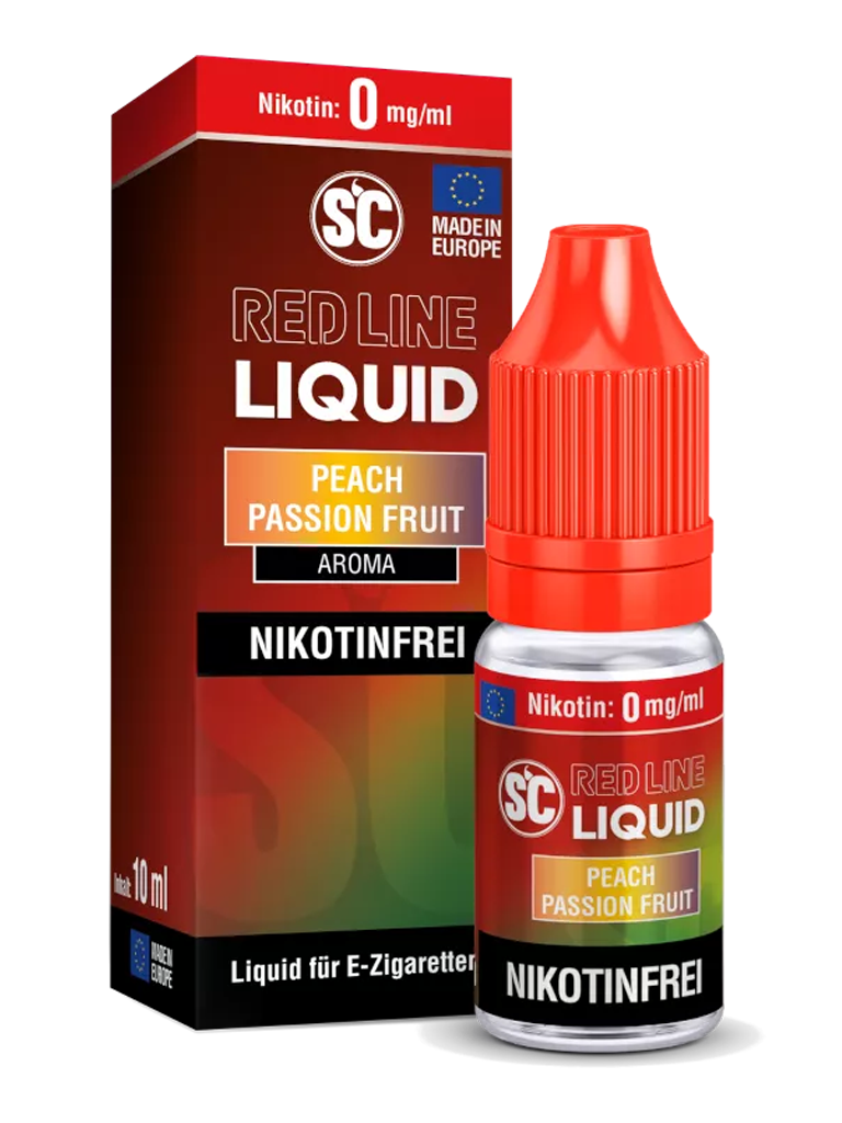 SC - Red Line - Nikotinfreies Liquid - Peach Passion Fruit - 0mg