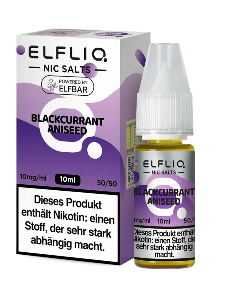 ELFLIQ - Nikotinsalz Liquid - Blackcurrant Aniseed - 10mg