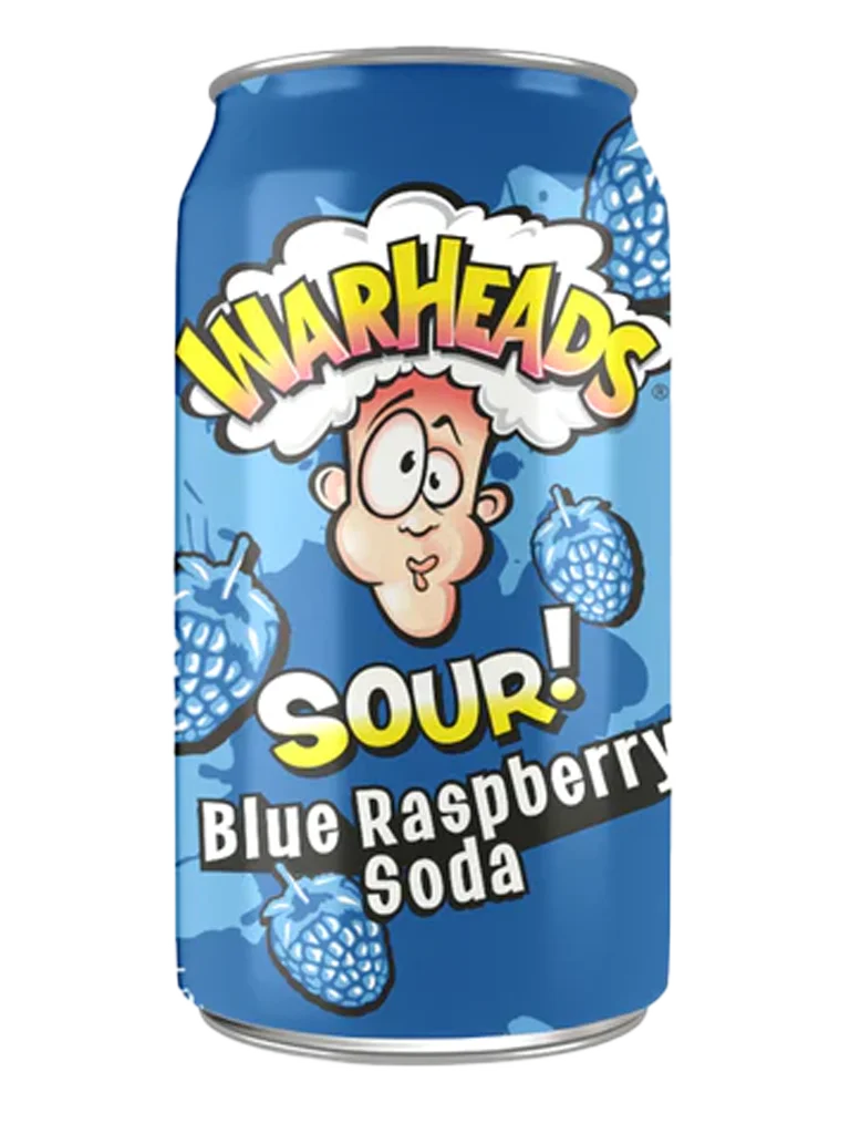 Warheads Soda - Sour Blue Raspberry 355ml