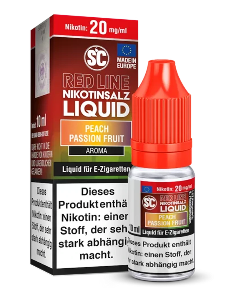 SC - Red Line - Nikotinsalz Liquid - Peach Passion Fruit - 10mg