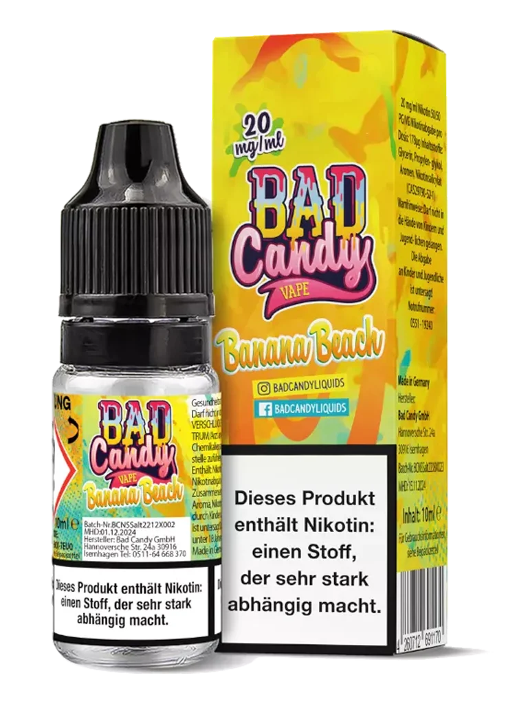 Bad Candy - Nikotinsalz Liquid - Banana Beach - 20mg