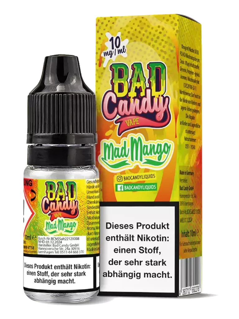 Bad Candy - Nikotinsalz Liquid - Mad Mango - 20mg