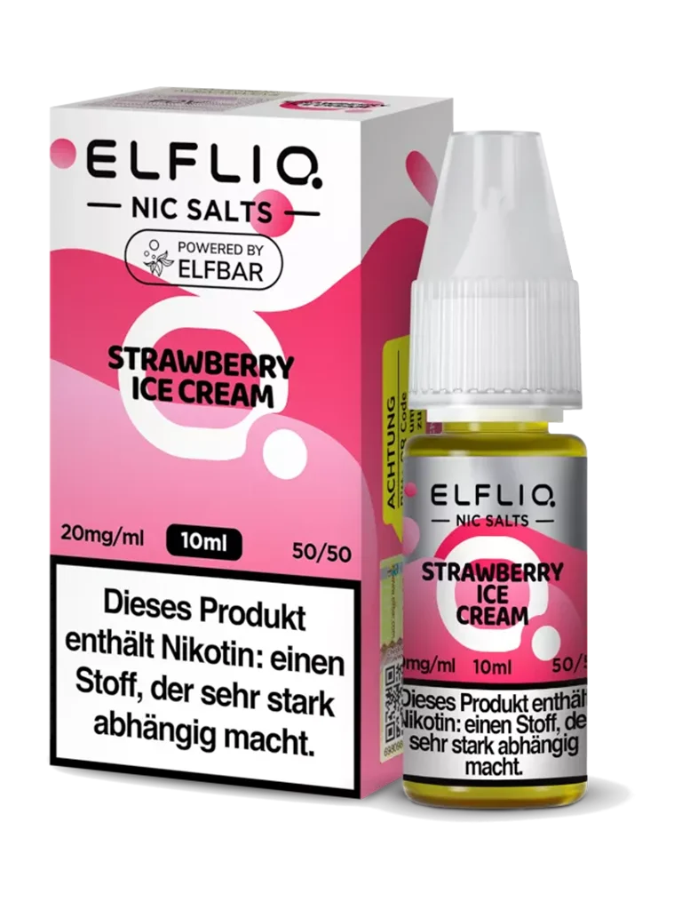 ELFLIQ - Nikotinsalz Liquid - Strawberry Ice Cream - 20mg