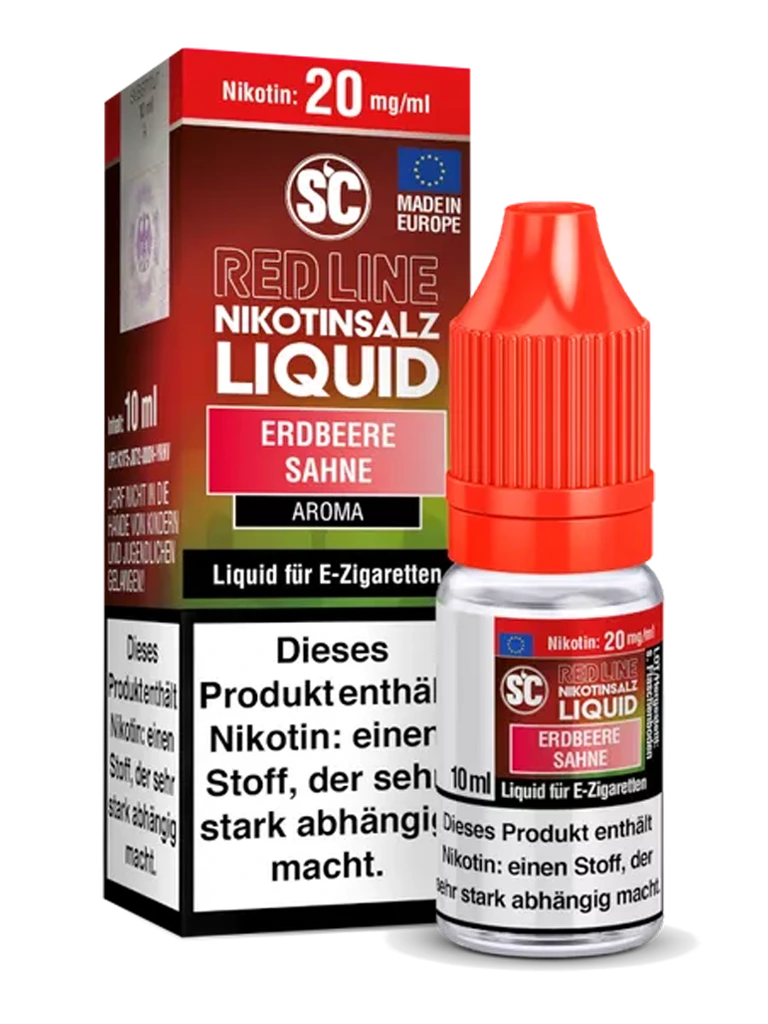 SC - Red Line - Nikotinsalz Liquid - Erdbeere Sahne - 20mg