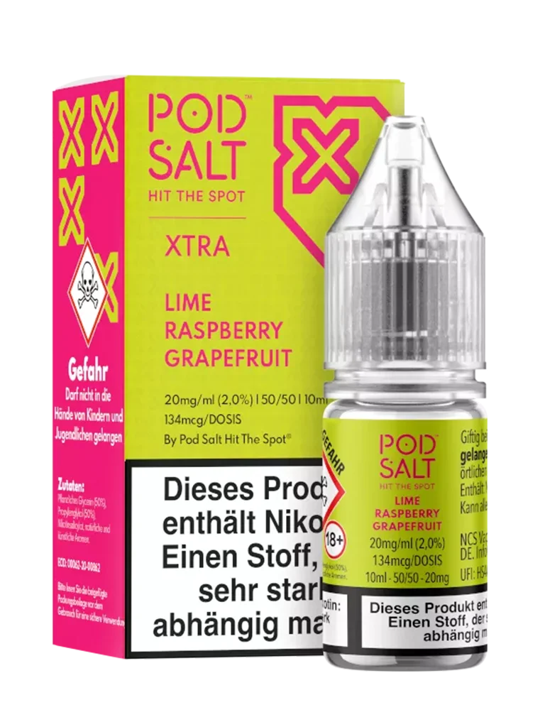 Pod Salt X - Nikotinsalz Liquid - Lime Raspberry Grapefruit - 20mg