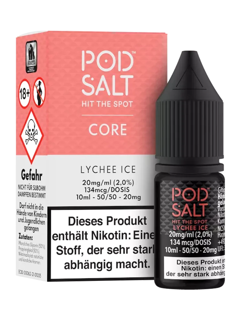 Pod Salt Core - Nikotinsalz Liquid - Lychee Ice - 20mg